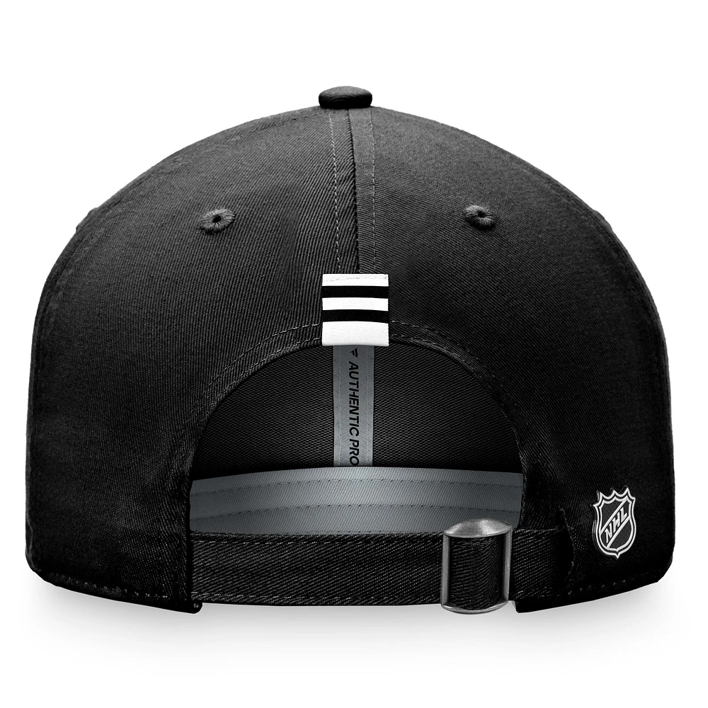 Women's Fanatics  Black Chicago Blackhawks Authentic Pro Rink Adjustable Hat