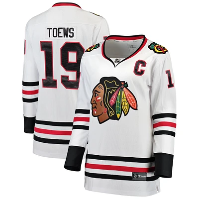 Fanatics pour femmes de marque Jonathan Toews White Chicago Blackhawks Breakaway - Maillot joueur