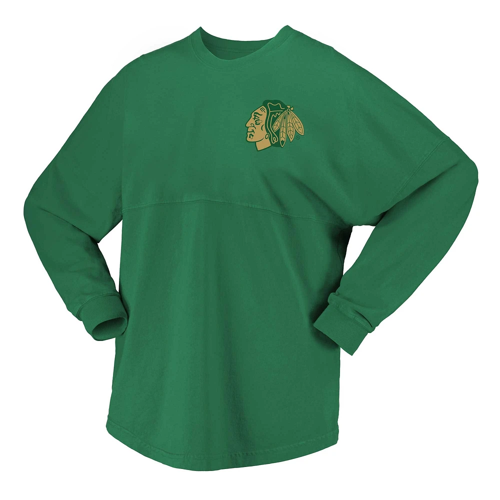 T-shirt en jersey Fanatics Kelly Green Chicago Blackhawks St. Patrick's Day Spirit pour femmes