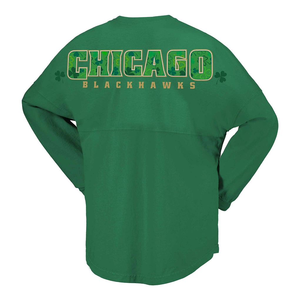 T-shirt en jersey Fanatics Kelly Green Chicago Blackhawks St. Patrick's Day Spirit pour femmes