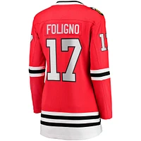 Women's Fanatics Nick Foligno Red Chicago Blackhawks Home Breakaway Player Jersey