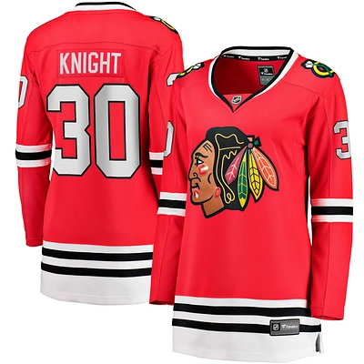 Women's Fanatics Spencer Knight Red Chicago Blackhawks Home Breakaway Player Jersey