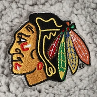 Women's G-III 4Her by Carl Banks Gray Chicago Blackhawks Sherpa Quarter-Zip Pullover Jacket