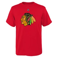 Youth Connor Bedard Red Chicago Blackhawks Name & Number T-Shirt