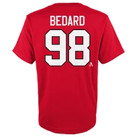 Youth Connor Bedard Red Chicago Blackhawks Name & Number T-Shirt