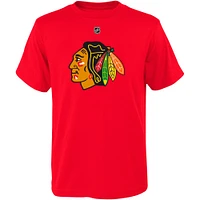 Youth Connor Bedard Red Chicago Blackhawks Player Name & Number T-Shirt