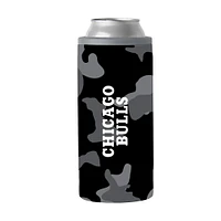 Chicago Bulls 12oz. Black Camo Slim Can Cooler