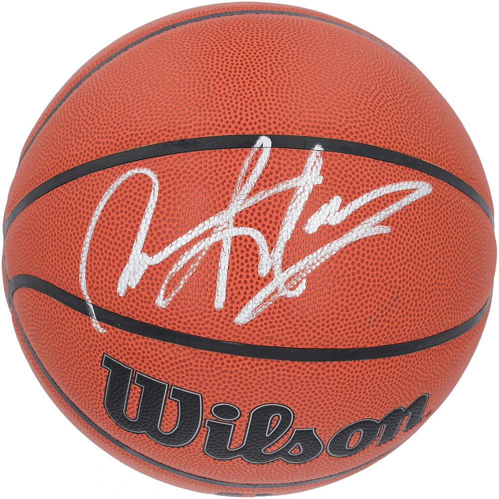 Réplique de ballon de basket Wilson autographiée par Dennis Rodman des Chicago Bulls