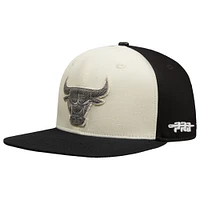 Men's Pro Standard  Cream Chicago Bulls French Terry Snapback Hat