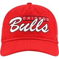 Men's '47  Red Chicago Bulls Double Header Sidepatch Cord Hitch Adjustable Hat