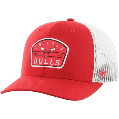 Casquette réglable de camionneur semi-patch '47 Red Chicago Bulls pour hommes
