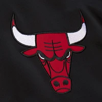 Men's Black Chicago Bulls Hardwood Classics Blackout Collection Satin Full-Zip Jacket