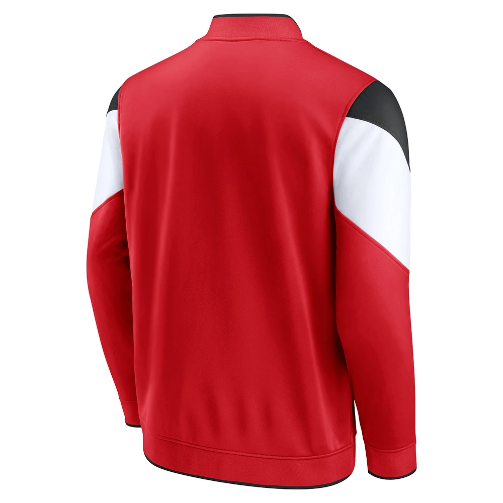 Men's Fanatics Red/Black Chicago Bulls League Best Performance Full-Zip Jacket