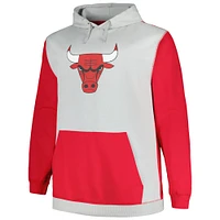 Men's Fanatics  Red/Silver Chicago Bulls Big & Tall Primary Arctic Pullover Hoodie
