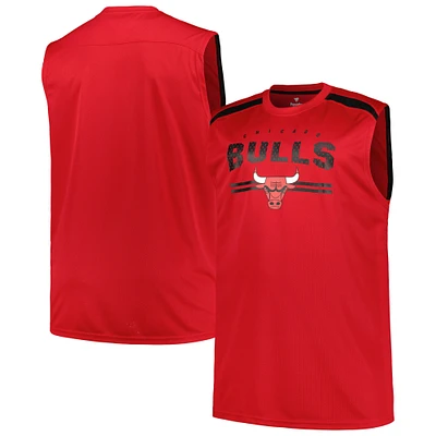 Men's Fanatics Red Chicago Bulls Big & Tall Birdseye Muscle Tank Top