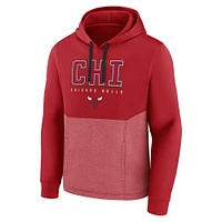 Men's Fanatics  Red Chicago Bulls Successful Tri-Blend Pullover Hoodie