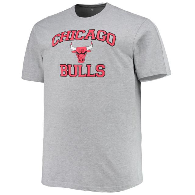 T-shirt gris chiné Chicago Bulls Big & Tall Heart Soul pour homme