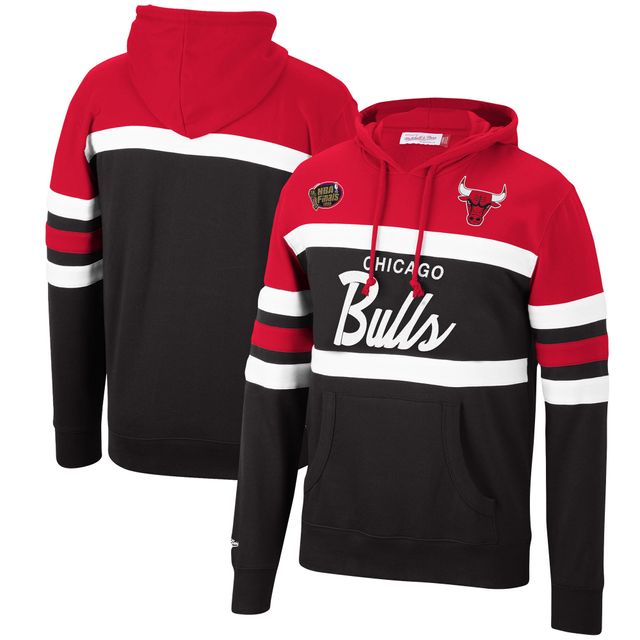 Chandail d'entraîneur en chef des Chicago Bulls pour hommes Mitchell & Ness noir/rouge - à capuchon