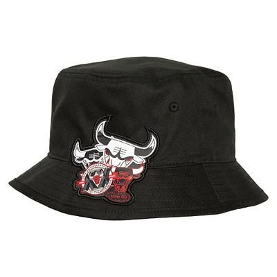 Chapeau bob noir 20e anniversaire des Chicago Bulls Mitchell & Ness pour hommes