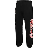 Pantalon de jogging en polaire noir Mitchell & Ness Chicago Bulls Champs City pour hommes