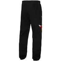 Pantalon de jogging en polaire noir Mitchell & Ness Chicago Bulls Champs City pour hommes