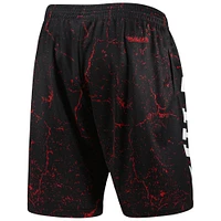 Men's Mitchell & Ness Dennis Rodman Black Chicago Bulls Hardwood Classics Player Burst Shorts