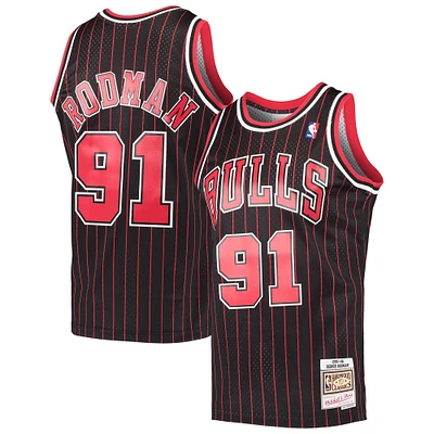 T-shirt rétro avec nom et numéro pour hommes, Mitchell & Ness, Dennis Rodman, Chicago Bulls, Hardwood Classics