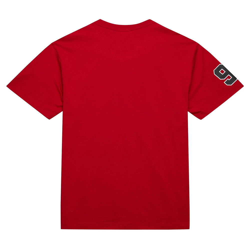 Men's Mitchell & Ness Dennis Rodman Red Chicago Bulls Premium Nickname T-Shirt