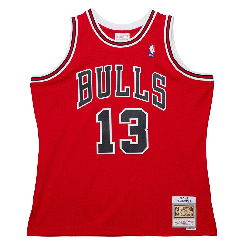 Men's Mitchell & Ness Joakim Noah Red Chicago Bulls 2013/14 Hardwood Classics Swingman Jersey
