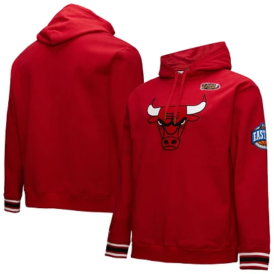 Sweat à capuche vintage point de chaînette Hardwood Classics pour homme Mitchell & Ness Red Chicago Bulls