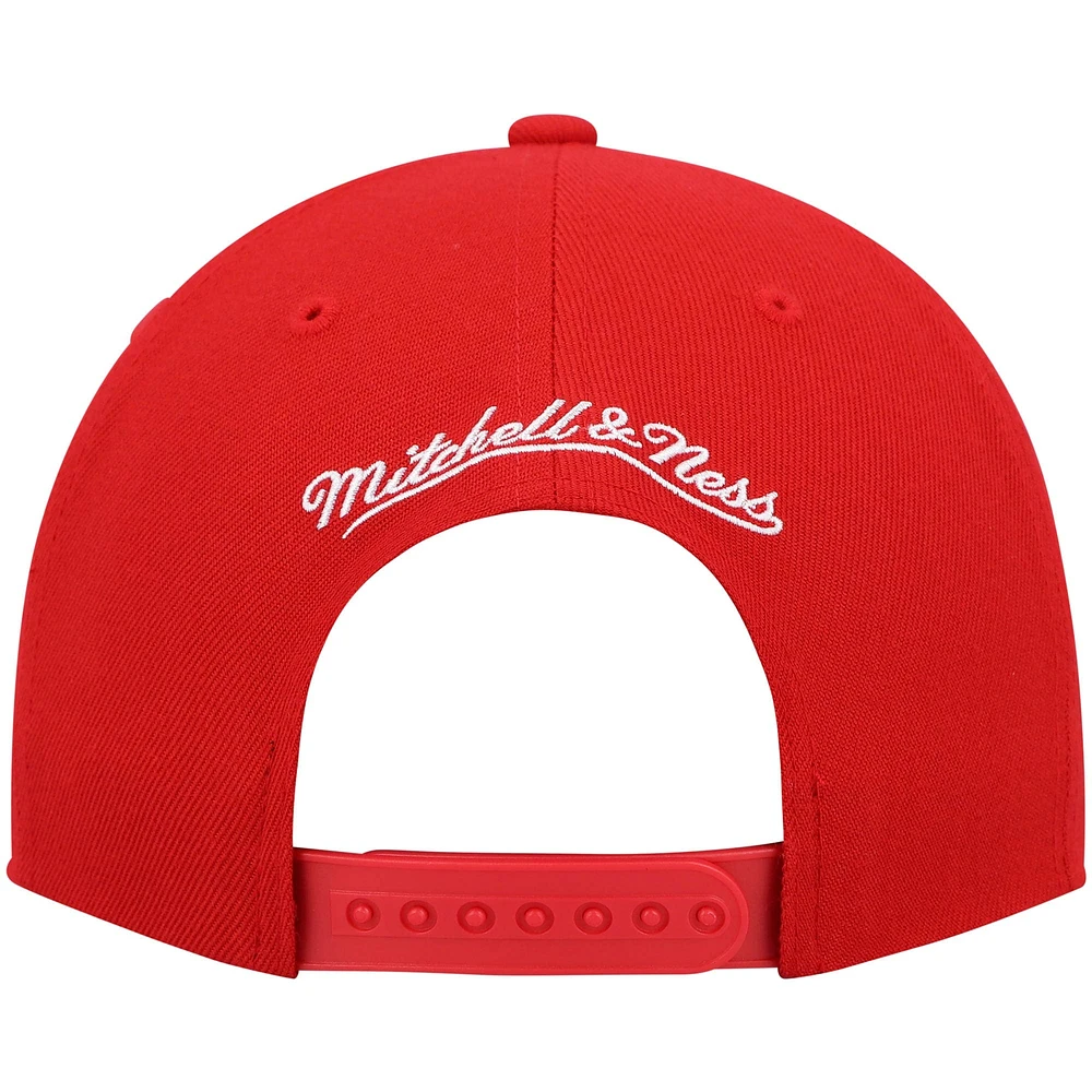 Men's Mitchell & Ness Red Chicago Bulls Hardwood Classics Team Ground 2.0 Snapback Hat