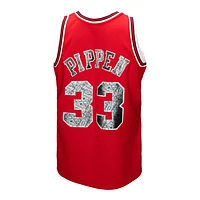 Men's Mitchell & Ness Scottie Pippen Red Chicago Bulls 1997/98 Hardwood Classics 75th Anniversary Diamond Swingman - Jersey