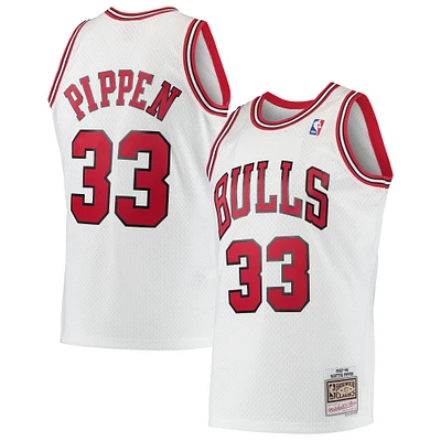 Maillot Swingman Mitchell & Ness Scottie Pippen Chicago Bulls Hardwood Classics blanc pour hommes