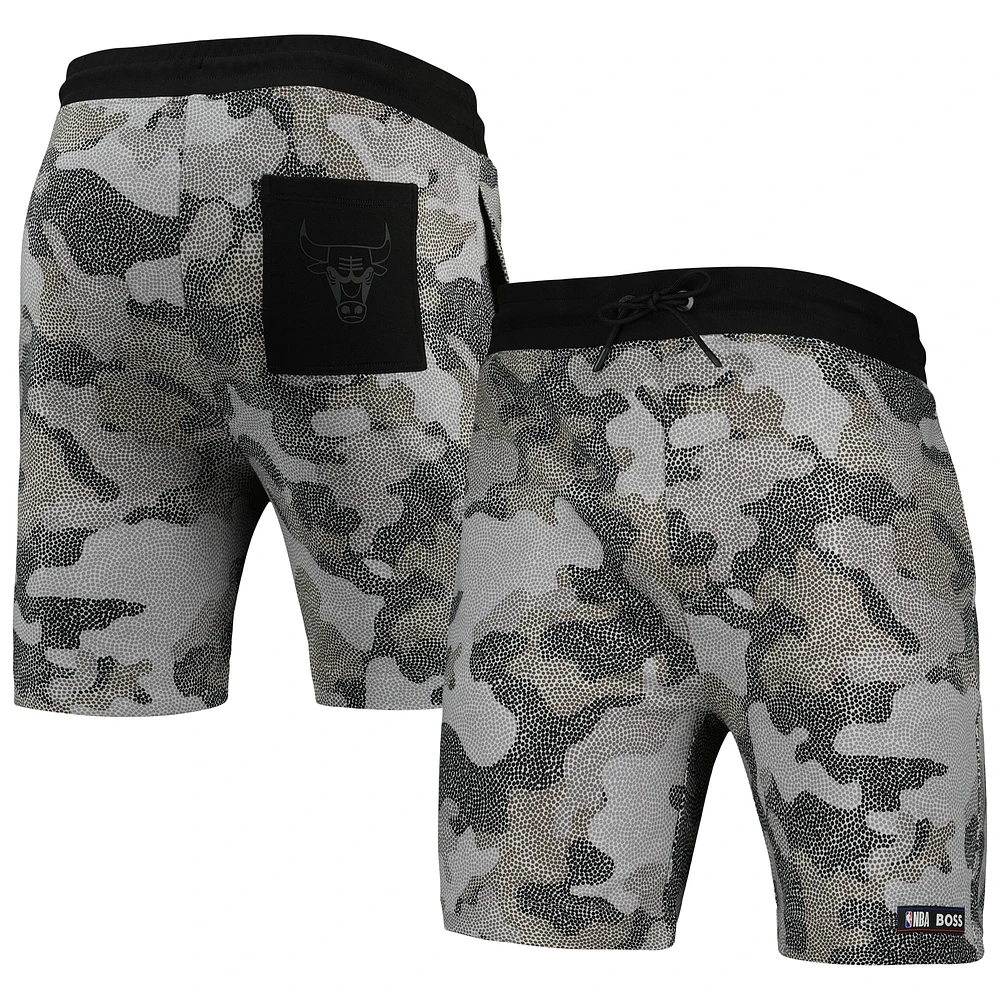 Short NBA x Hugo Boss Chicago Bulls Black Slam Camo pour homme