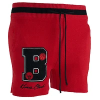 Short en tricot sans identification de l'appelant NBA x Keizer Clark Chicago Bulls rouge/noir pour homme