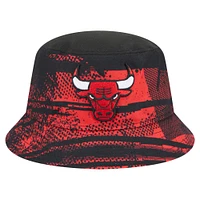 Men's New Era  Black/Red Chicago Bulls Tip-Off Bucket Hat