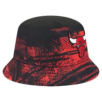 Men's New Era  Black/Red Chicago Bulls Tip-Off Bucket Hat