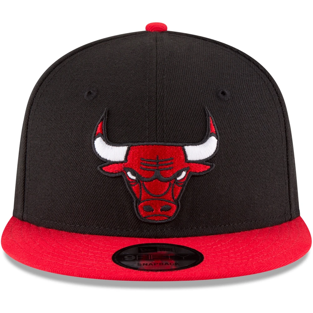 Men's New Era Black/Red Chicago Bulls Two-Tone 9FIFTY Adjustable Hat