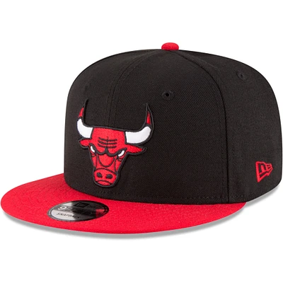 Casquette ajustable 9FIFTY Two-Tone Chicago Bulls New Era pour homme, noir/rouge