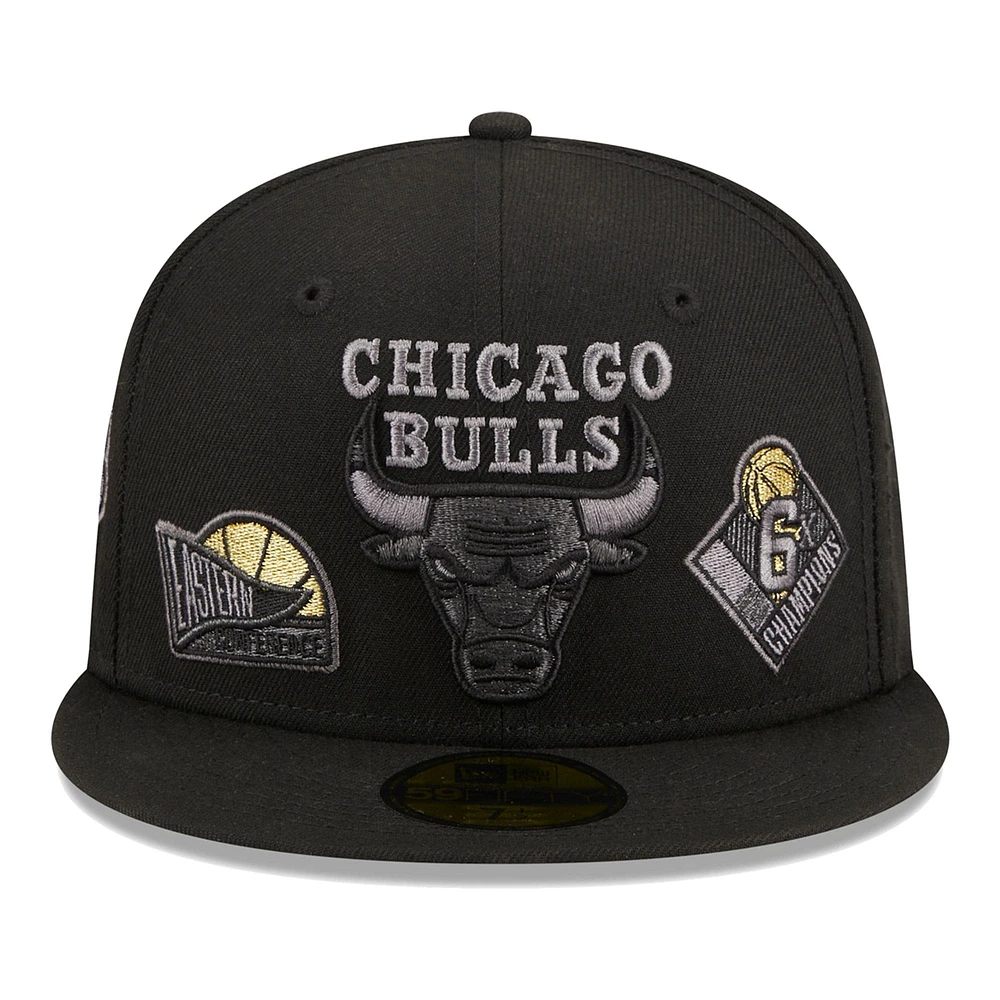 Men's New Era  Black Chicago Bulls 59FIFTY Fitted Hat