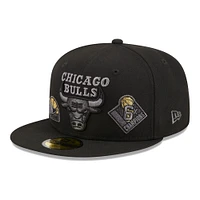 Men's New Era  Black Chicago Bulls 59FIFTY Fitted Hat