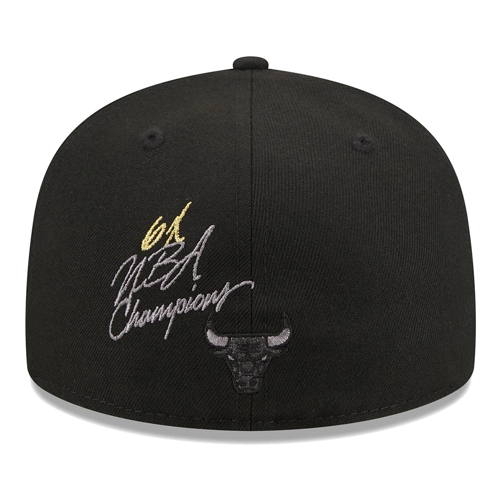 Men's New Era  Black Chicago Bulls 59FIFTY Fitted Hat