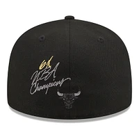 Men's New Era  Black Chicago Bulls 59FIFTY Fitted Hat