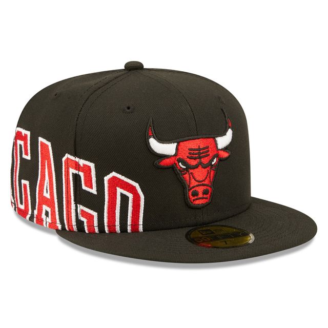 Casquette ajustée 59FIFTY pour homme New Era Chicago Bulls Side Split noire