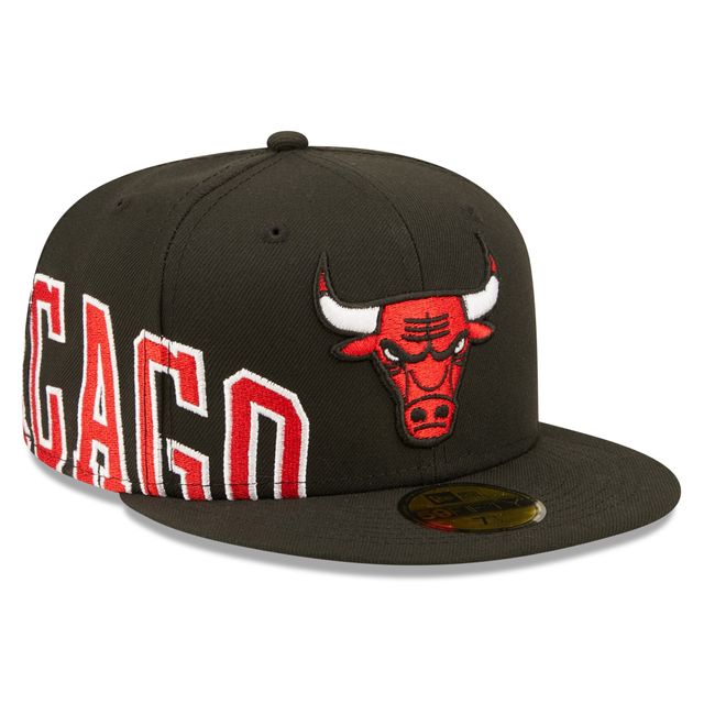 Casquette ajustée 59FIFTY pour homme New Era Chicago Bulls Side Split noire