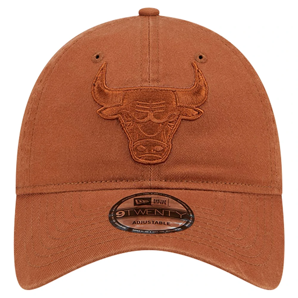 Men's New Era Brown Chicago Bulls Colorpack Tonal 9TWENTY Adjustable Hat