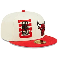 Men's New Era Cream/Red Chicago Bulls - 2022 NBA Draft 59FIFTY Fitted Hat