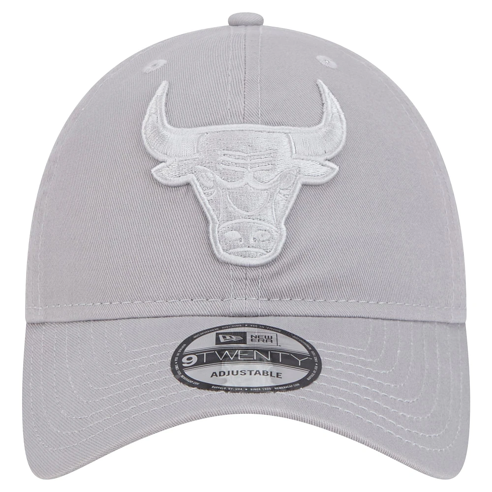 Men's New Era Gray Chicago Bulls Tonal 9TWENTY Adjustable Hat