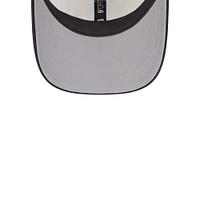Men's New Era Khaki/Black Chicago Bulls Throwback Patch Trucker 9FORTY Adjustable Hat