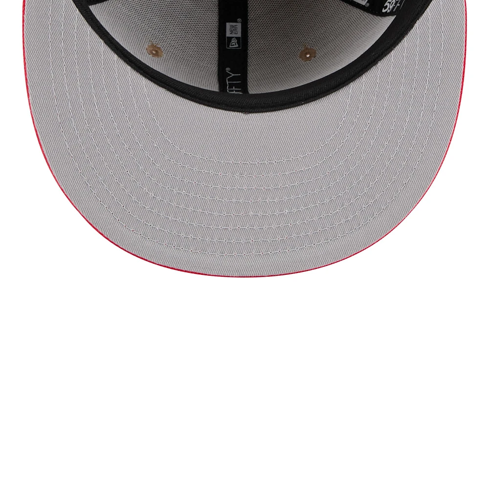 Men's New Era Tan/Red Chicago Bulls 2024 NBA Draft 59FIFTY Fitted Hat